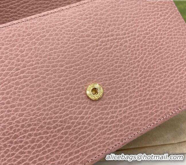 Well Crafted Gucci Blondie Grained Leather Mini Bag with Chain 510314 Light Pink 2024