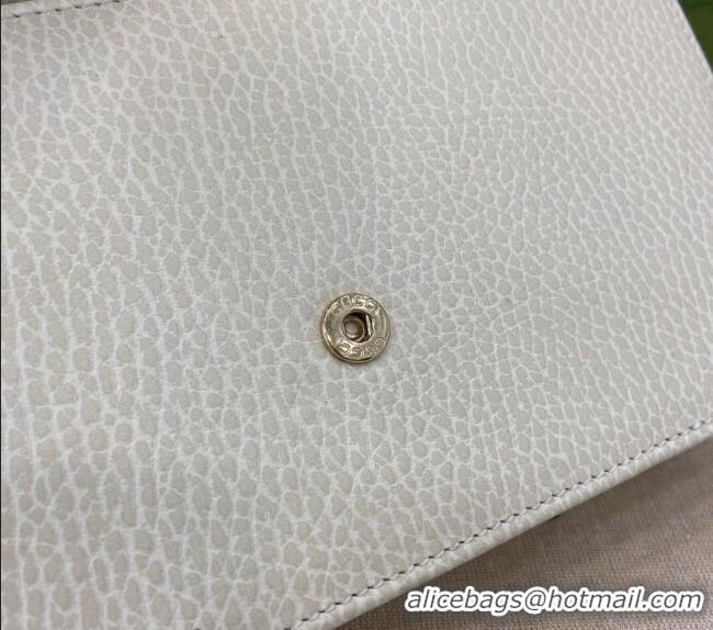High Quality Gucci Blondie Grained Leather Mini Bag with Chain 510314 White 2024