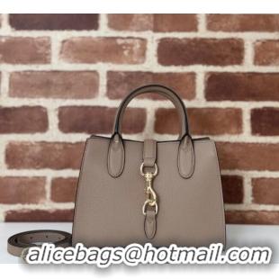 Good Taste Gucci Grainy Leather Small Tote Bag with Hook Closure 795349 Beige 2024