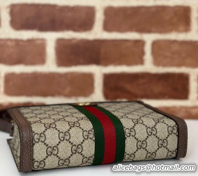 Top Quality Gucci Ophidia GG Canvas Super Mini Bag 795467 Beige/Brown 2024