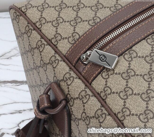 Top Grade Gucci Large Duffle GG Canvas bag with Web G760152 2024