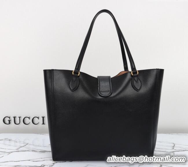 Classic Specials Gucci Leather Tote Bag 649577 Black 2024