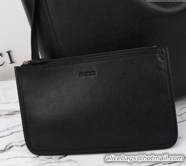 Classic Specials Gucci Leather Tote Bag 649577 Black 2024