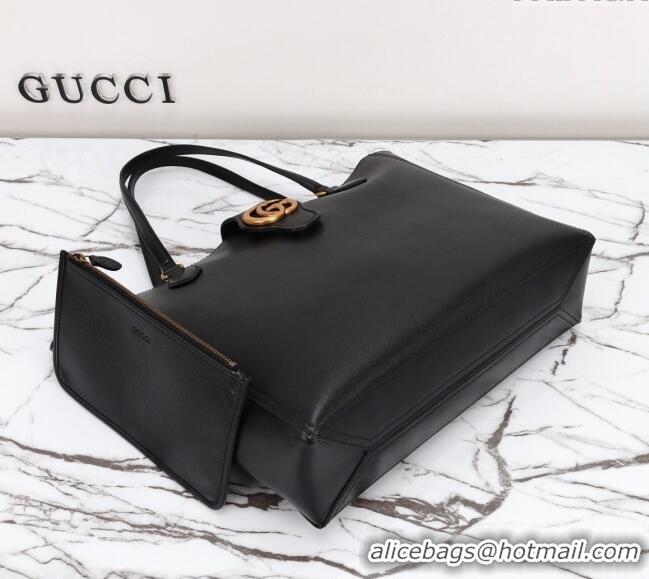 Classic Specials Gucci Leather Tote Bag 649577 Black 2024