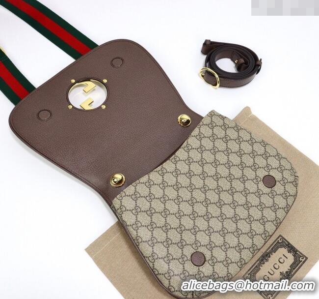 New Cheap Gucci Blondie GG Canvas Medium Top Handle Bag 721172 Beige/Brown 2024