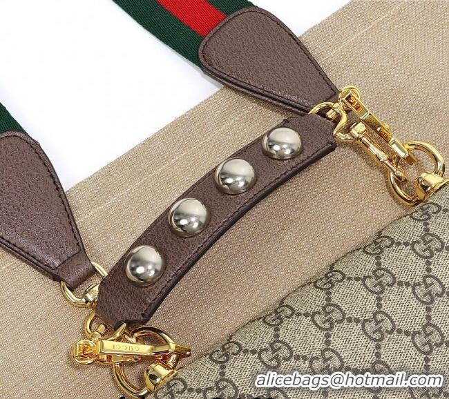 New Cheap Gucci Blondie GG Canvas Medium Top Handle Bag 721172 Beige/Brown 2024