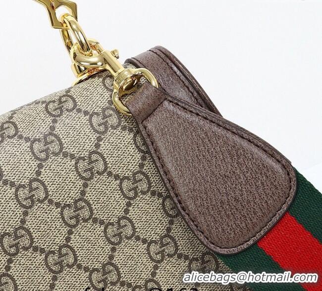 New Cheap Gucci Blondie GG Canvas Medium Top Handle Bag 721172 Beige/Brown 2024