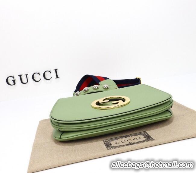 Well Crafted Gucci Blondie Leather Medium Top Handle bag 721172 Light Green 2024