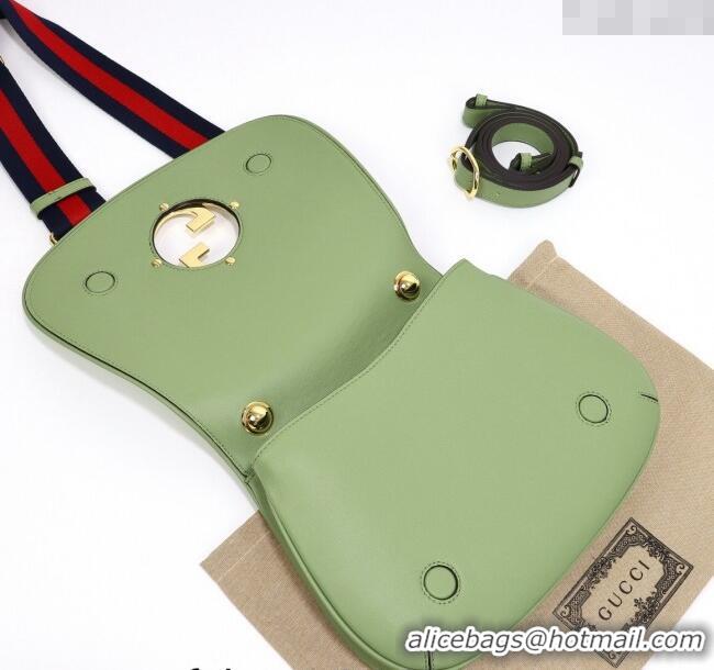 Well Crafted Gucci Blondie Leather Medium Top Handle bag 721172 Light Green 2024