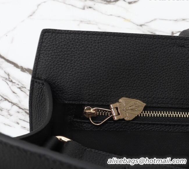Popular Style Gucci Grainy Leather Medium Tote Bag with Hook Closure 795282 Black 2024