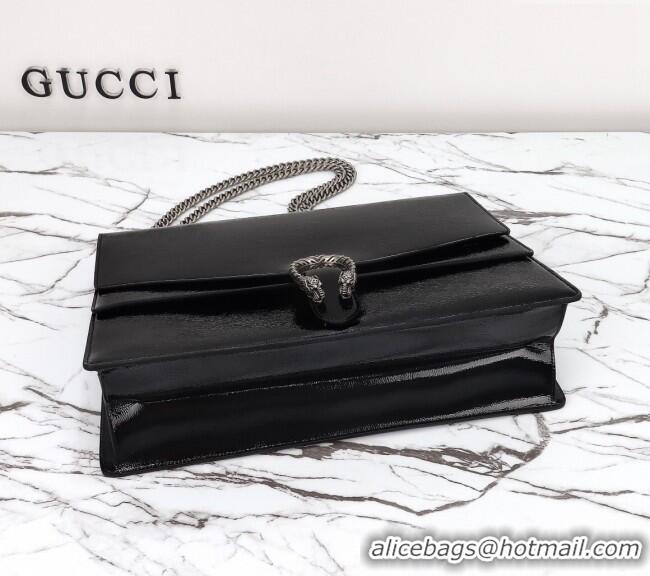 Traditional Discount Gucci Dionysus Large Shoulder Bag in Patent Leather 795003 Black 2024