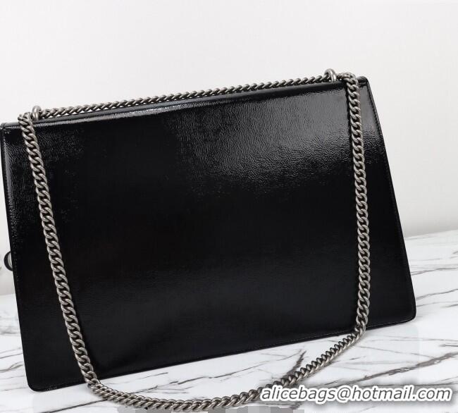 Traditional Discount Gucci Dionysus Large Shoulder Bag in Patent Leather 795003 Black 2024