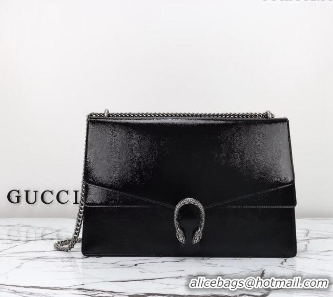 Traditional Discount Gucci Dionysus Large Shoulder Bag in Patent Leather 795003 Black 2024