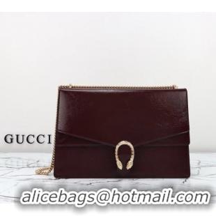 Well Crafted Gucci Dionysus Large Shoulder Bag in Patent Leather 795003 Dark Burgundy 2024