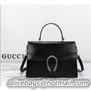 Reasonable Price Gucci Dionysus Medium Shoulder Bag in Patent Leather 795007 Black 2024