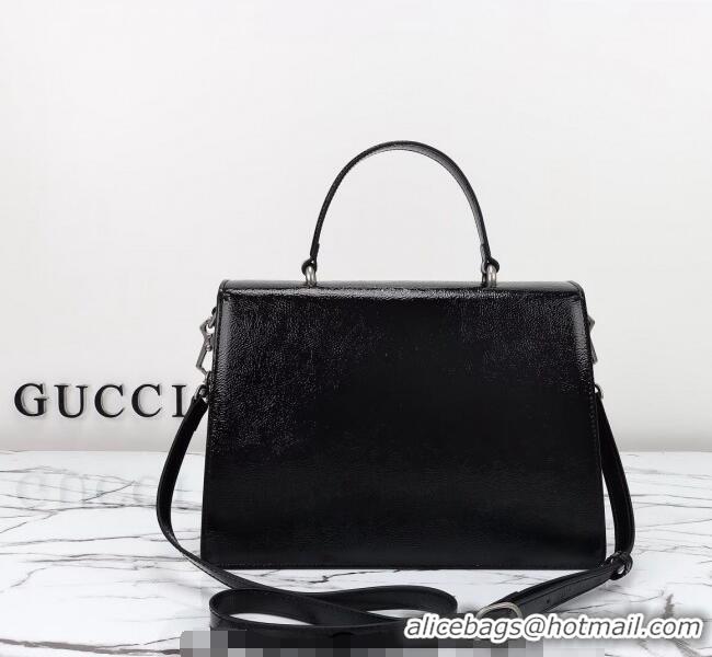 Reasonable Price Gucci Dionysus Medium Shoulder Bag in Patent Leather 795007 Black 2024