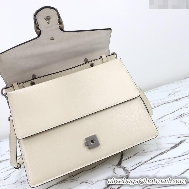 Top Grade Gucci Dionysus Medium Shoulder Bag in Patent Leather 795007 White 2024