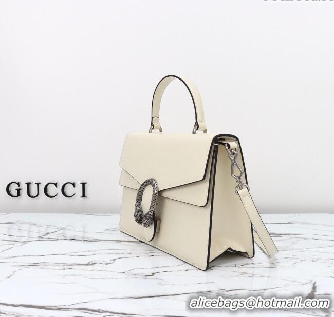Top Grade Gucci Dionysus Medium Shoulder Bag in Patent Leather 795007 White 2024