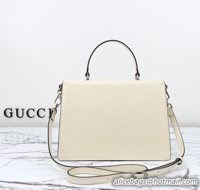 Top Grade Gucci Dionysus Medium Shoulder Bag in Patent Leather 795007 White 2024
