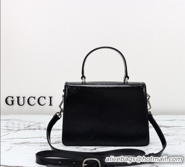 New Fashion Gucci Dionysus Small Shoulder Bag in Patent Leather 799599 Black 2024