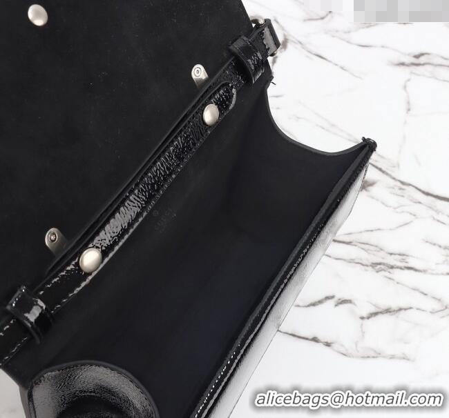 New Fashion Gucci Dionysus Small Shoulder Bag in Patent Leather 799599 Black 2024