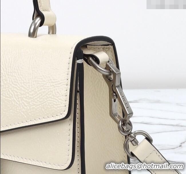 Well Crafted Gucci Dionysus Small Shoulder Bag in Patent Leather 799599 White 2024