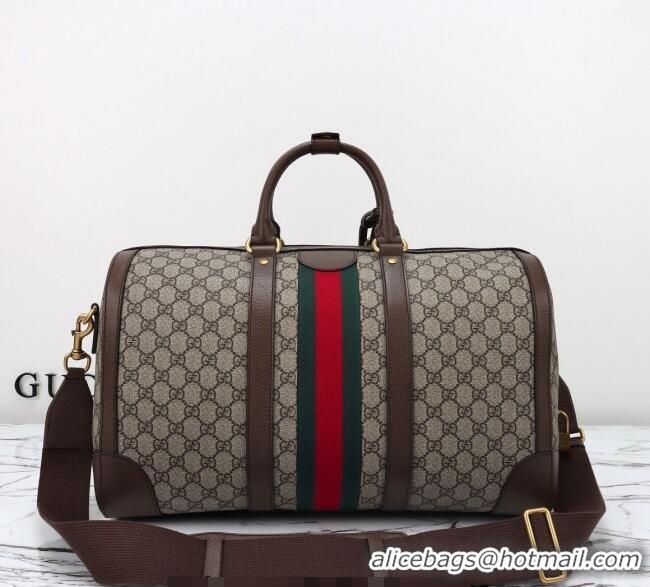 New Design Gucci Savoy GG Canvas Small Duffle Travel Bag 724642 Beige/Brown 2024