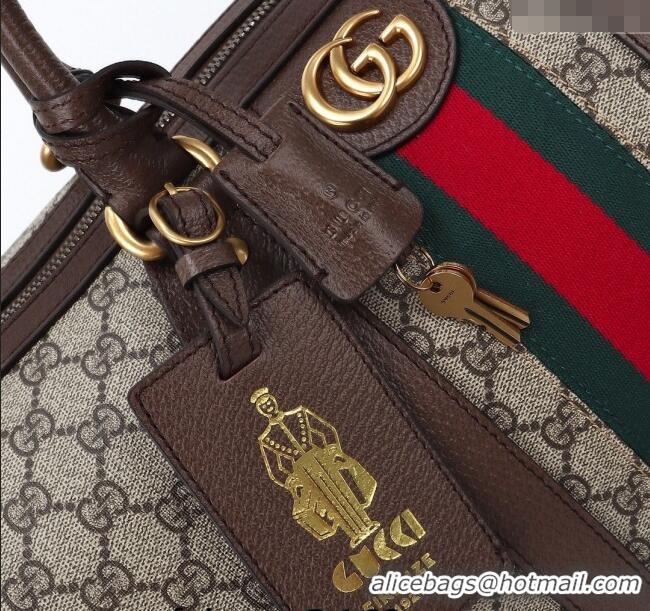 New Design Gucci Savoy GG Canvas Small Duffle Travel Bag 724642 Beige/Brown 2024