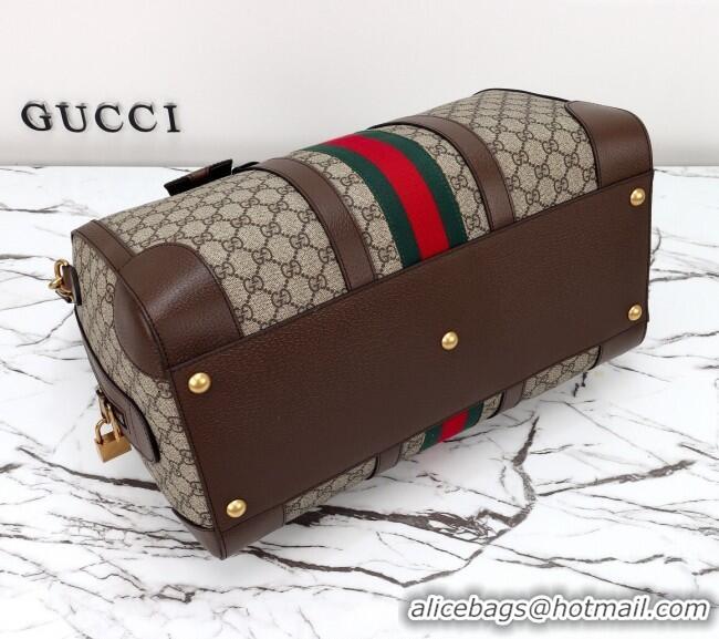New Design Gucci Savoy GG Canvas Small Duffle Travel Bag 724642 Beige/Brown 2024