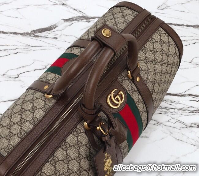 New Design Gucci Savoy GG Canvas Small Duffle Travel Bag 724642 Beige/Brown 2024