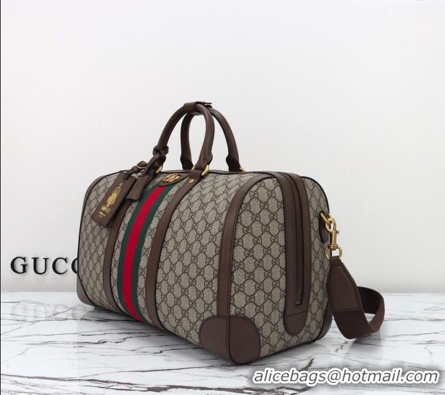 New Design Gucci Savoy GG Canvas Small Duffle Travel Bag 724642 Beige/Brown 2024