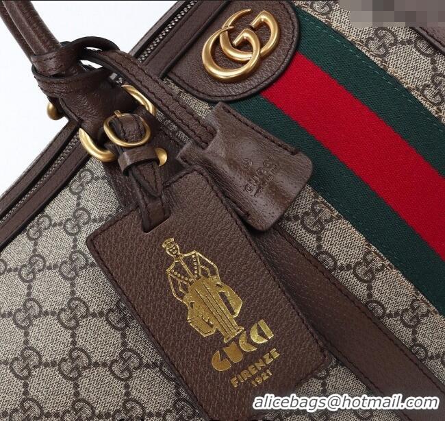 New Design Gucci Savoy GG Canvas Small Duffle Travel Bag 724642 Beige/Brown 2024