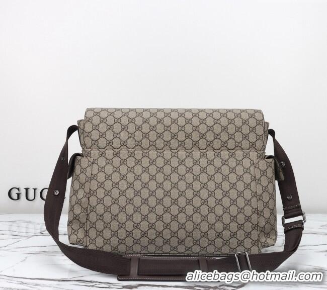 Luxury Classic Gucci GG Supreme Canvas Medium Diaper Shoulder Bag 211131 2024