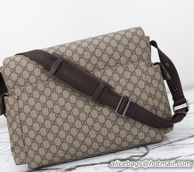 Luxury Classic Gucci GG Supreme Canvas Medium Diaper Shoulder Bag 211131 2024