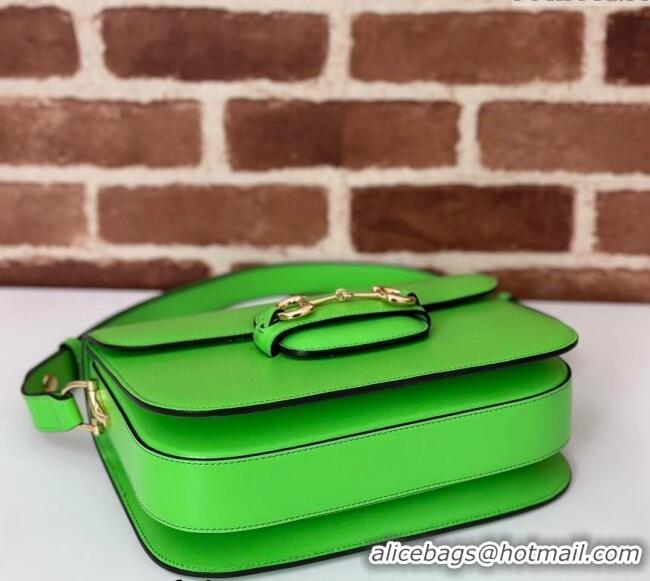 Well Crafted Gucci Horsebit 1955 Leather Shoulder Bag 602204 Green 2024