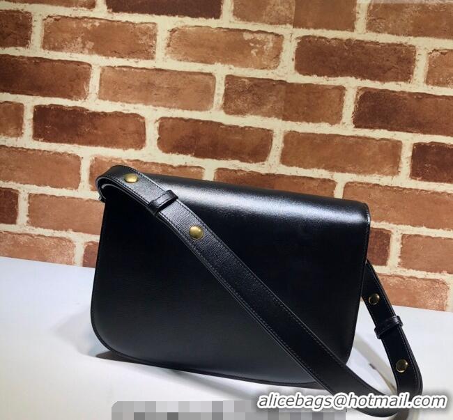 Spot Bulk Gucci Horsebit 1955 Leather Shoulder Bag 602204 Black 2024