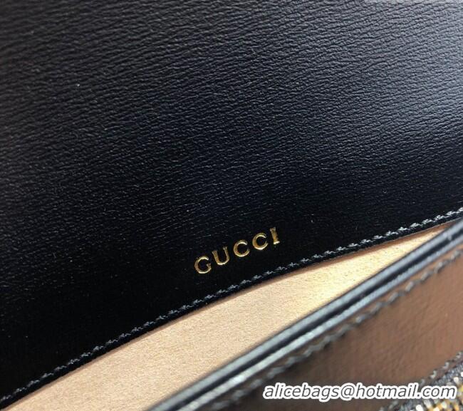 Spot Bulk Gucci Horsebit 1955 Leather Shoulder Bag 602204 Black 2024