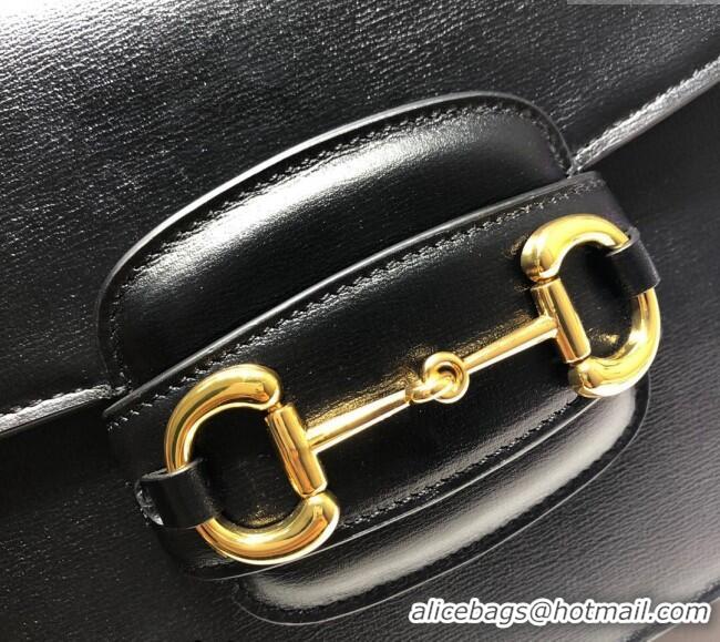 Spot Bulk Gucci Horsebit 1955 Leather Shoulder Bag 602204 Black 2024
