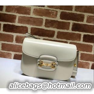 Best Quality Gucci Horsebit 1955 Leather Shoulder Bag 602204 White 2024