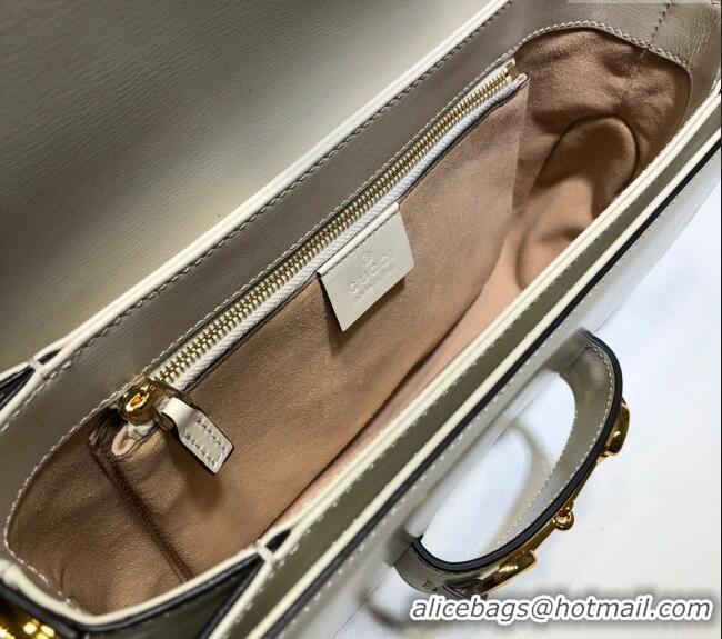 Best Quality Gucci Horsebit 1955 Leather Shoulder Bag 602204 White 2024