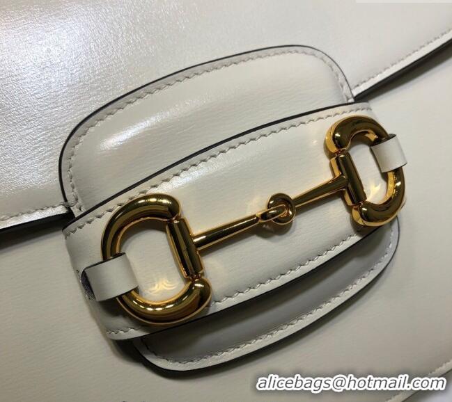 Best Quality Gucci Horsebit 1955 Leather Shoulder Bag 602204 White 2024