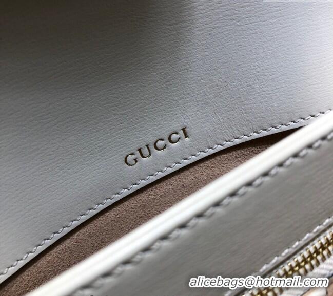 Best Quality Gucci Horsebit 1955 Leather Shoulder Bag 602204 White 2024