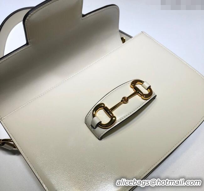 Best Quality Gucci Horsebit 1955 Leather Shoulder Bag 602204 White 2024