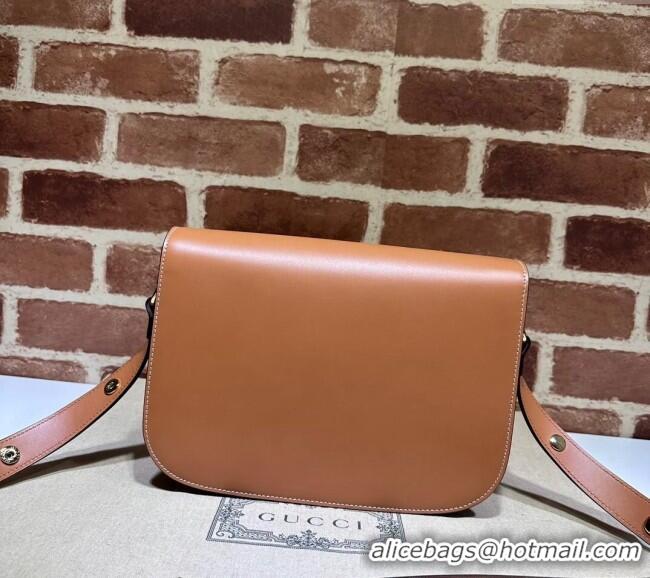 Top Design Gucci Horsebit 1955 Leather Shoulder Bag 602204 Vintage Brown 2024