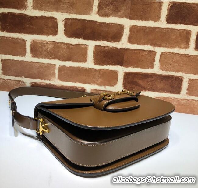 Well Crafted Gucci Horsebit 1955 Leather Shoulder Bag 602204 Brown 2024