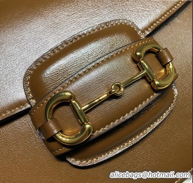 Well Crafted Gucci Horsebit 1955 Leather Shoulder Bag 602204 Brown 2024