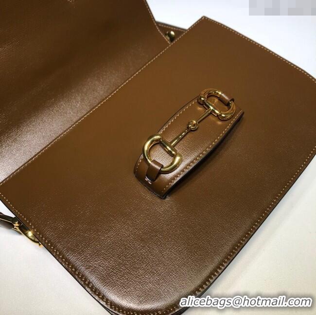 Well Crafted Gucci Horsebit 1955 Leather Shoulder Bag 602204 Brown 2024