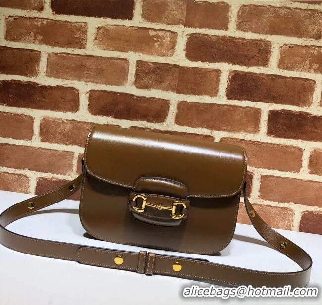 Well Crafted Gucci Horsebit 1955 Leather Shoulder Bag 602204 Brown 2024