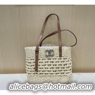 Grade Design Chanel Straw Tote Bag 0616 Beige 2025