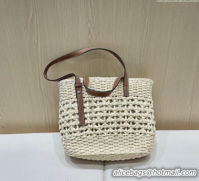 Grade Design Chanel Straw Tote Bag 0616 Beige 2025